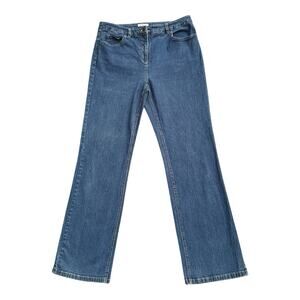 JONES NEW YORK Womens Size 14 Straight Leg Denim Blue Jeans 30.5" Inseam